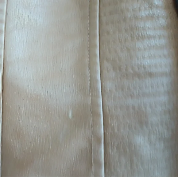 A.nd Tan Leather Moto Jacket Brown Cropped Biker Classic Heavy Cool Zippers Larg - Picture 8 of 10